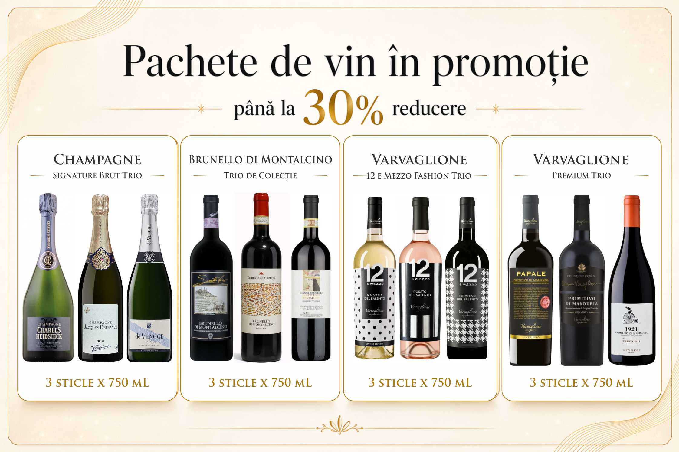 Pachete vinuri în promoție Pachete vinuri în promoție